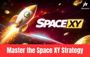 Space XY strategy guide showing rocket multiplier gameplay and smart exit techniques