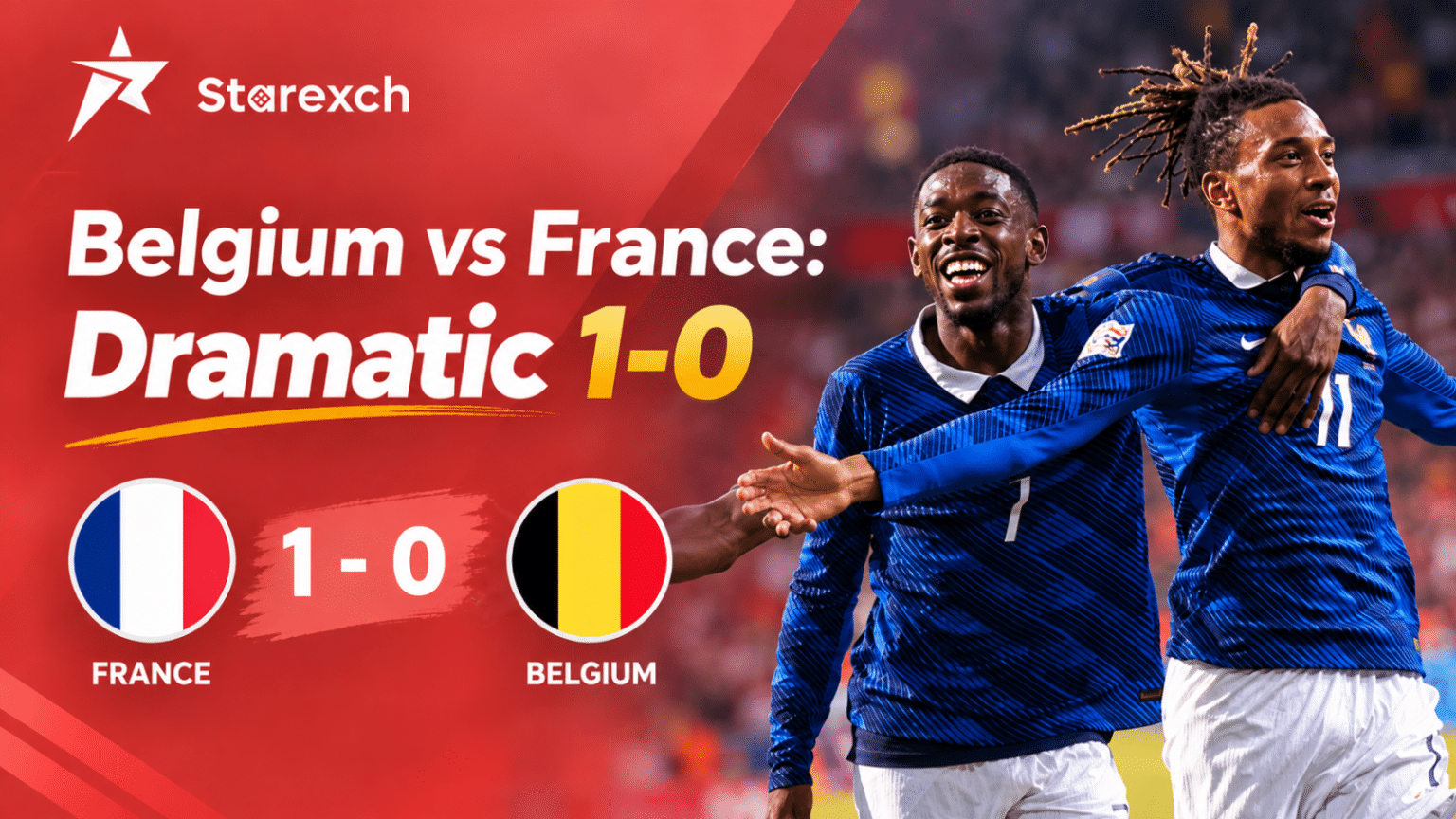 Belgium vs France: Dramatic 1-0